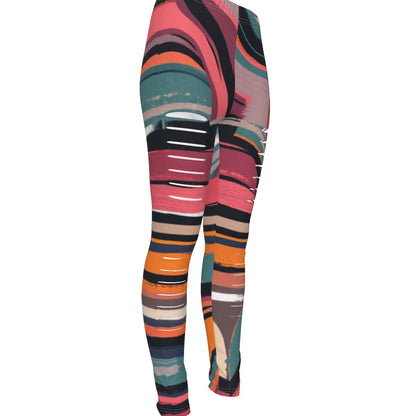 MUNSIEUR All-Over Print Women's Ripped Leggings