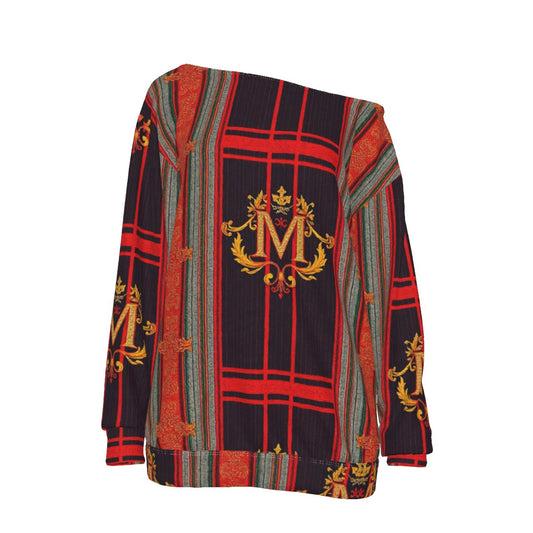 All-Over Print Women's Off-Shoulder Sweatshirt