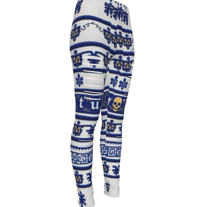 MUNSIEUR All-Over Print Women's Ripped Leggings