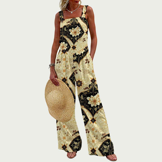 All-Over Print Women's Wide-Leg Jumpsuit