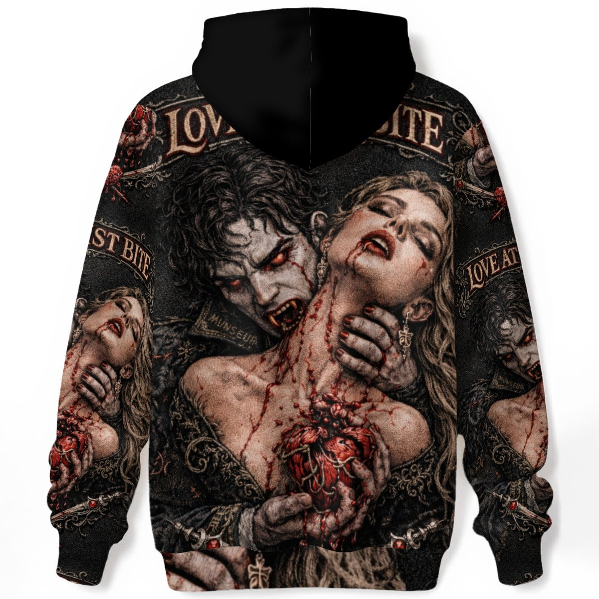 Men's Valentine's Day Hoodie - Bleeding Collection All-Over Print