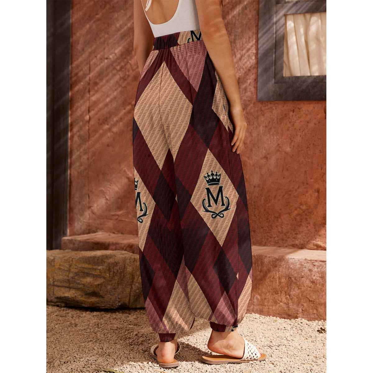 All-Over Print Women's Carrot Pants with Pockets