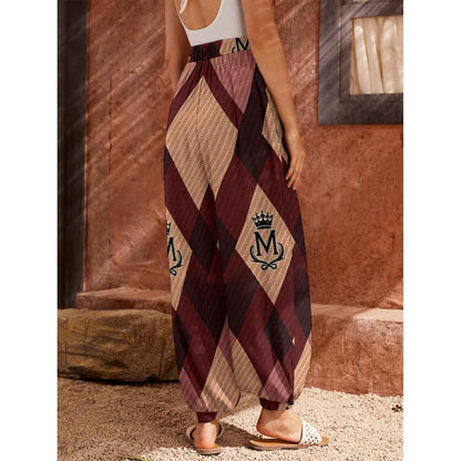 All-Over Print Women's Carrot Pants with Pockets
