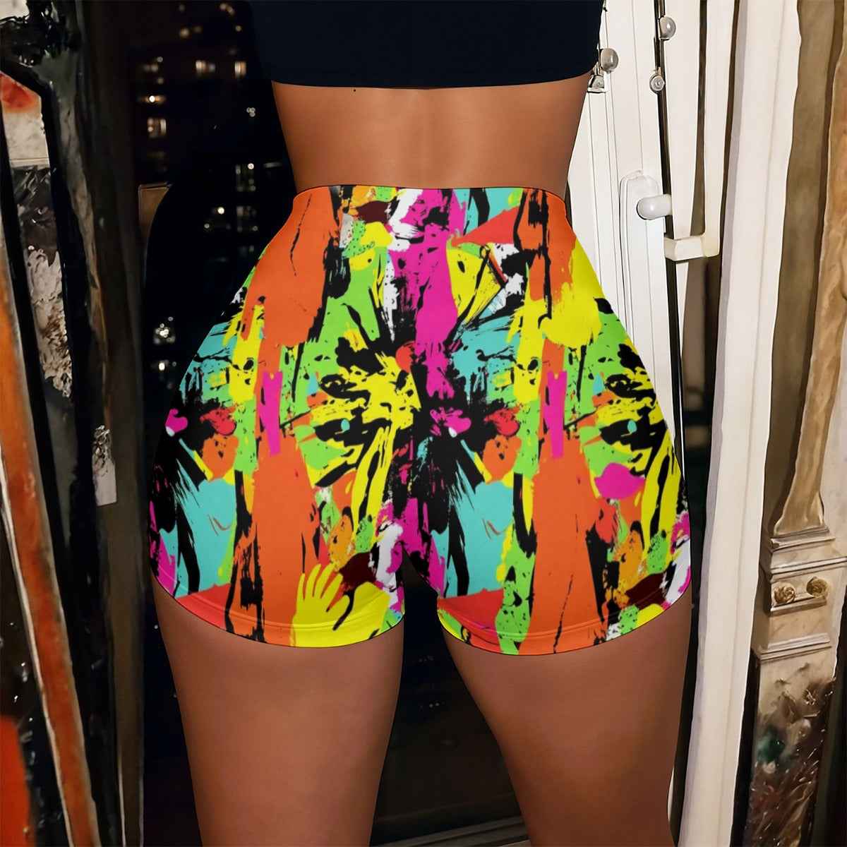 All-Over Print Women’s High-Stretch Shorts