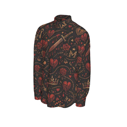 All-Over Print Men's Long Sleeve Shirt | 115GSM Cotton poplin