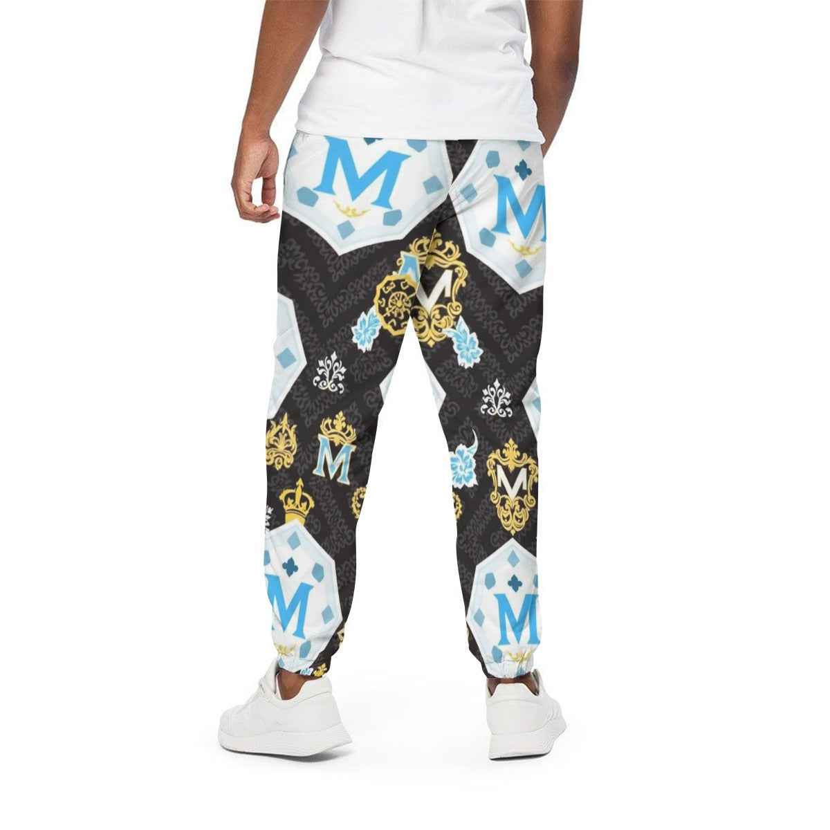 MUNSIEUR Men's All-Over Print Joggers Cotton