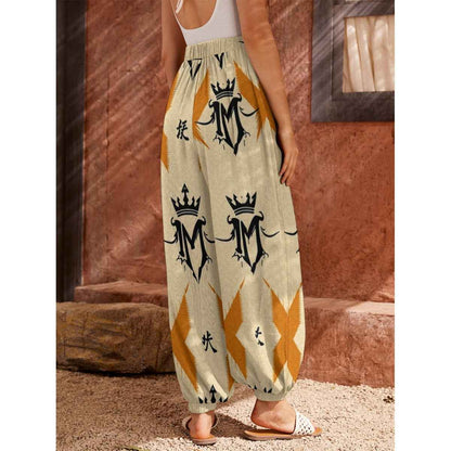 All-Over Print Women's Carrot Pants with Pockets