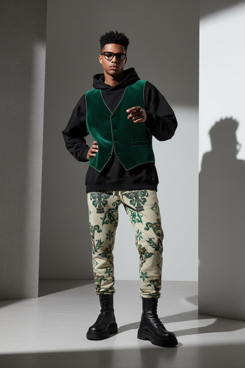 Men's Premium Joggers - Interlock All-Over Print