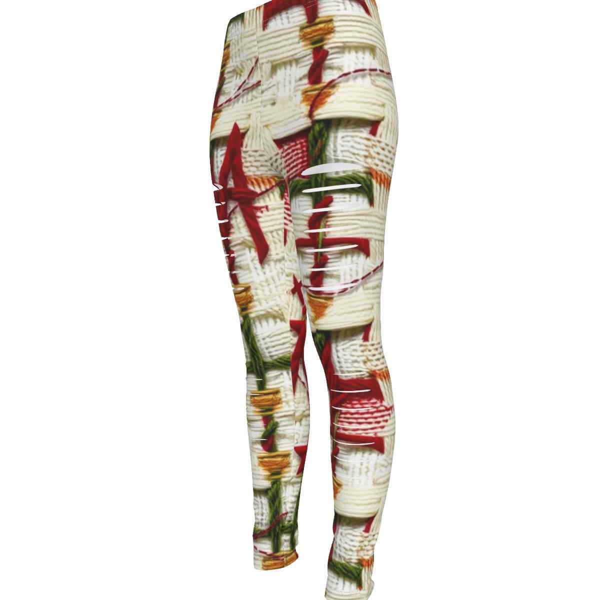 All-Over Print Women's Ripped Leggings