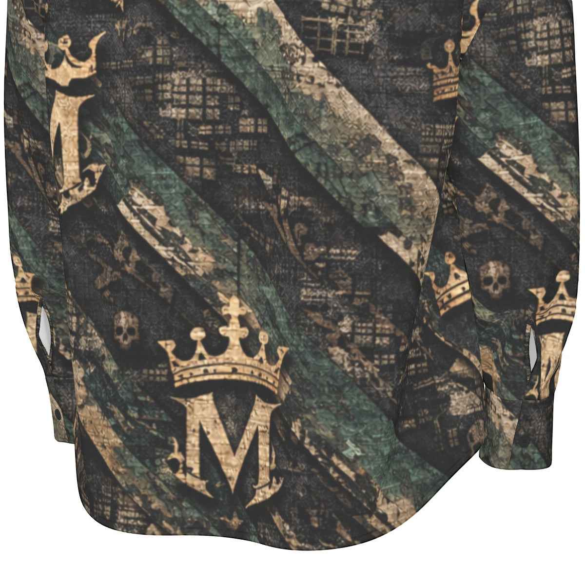 All-Over Print Men's Long Sleeve Shirt | 115GSM Cotton poplin