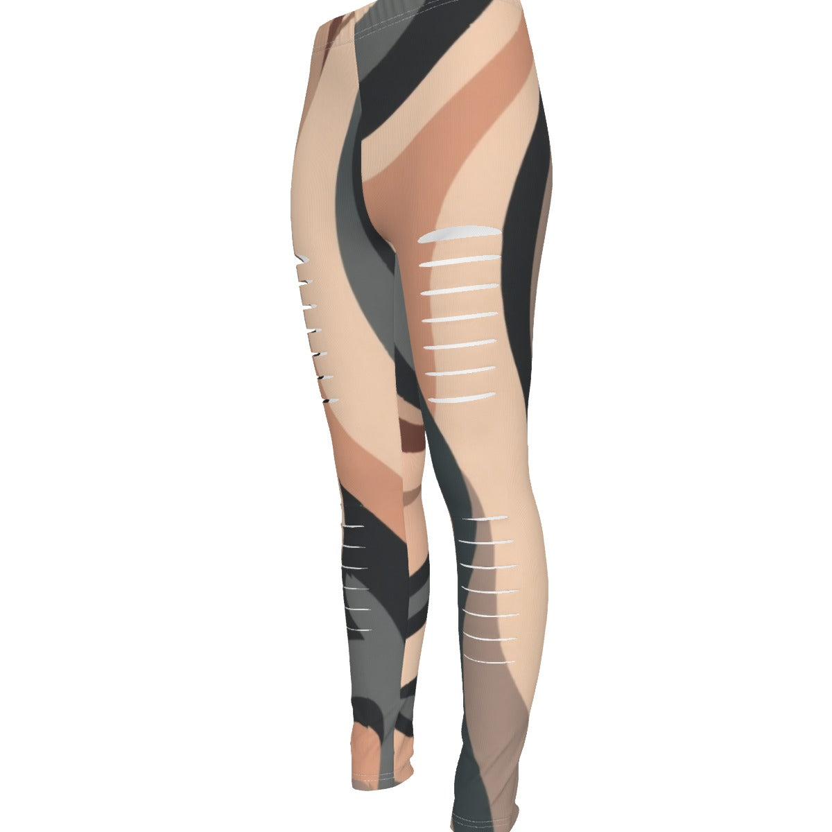 MUNSIEUR All-Over Print Women's Ripped Leggings