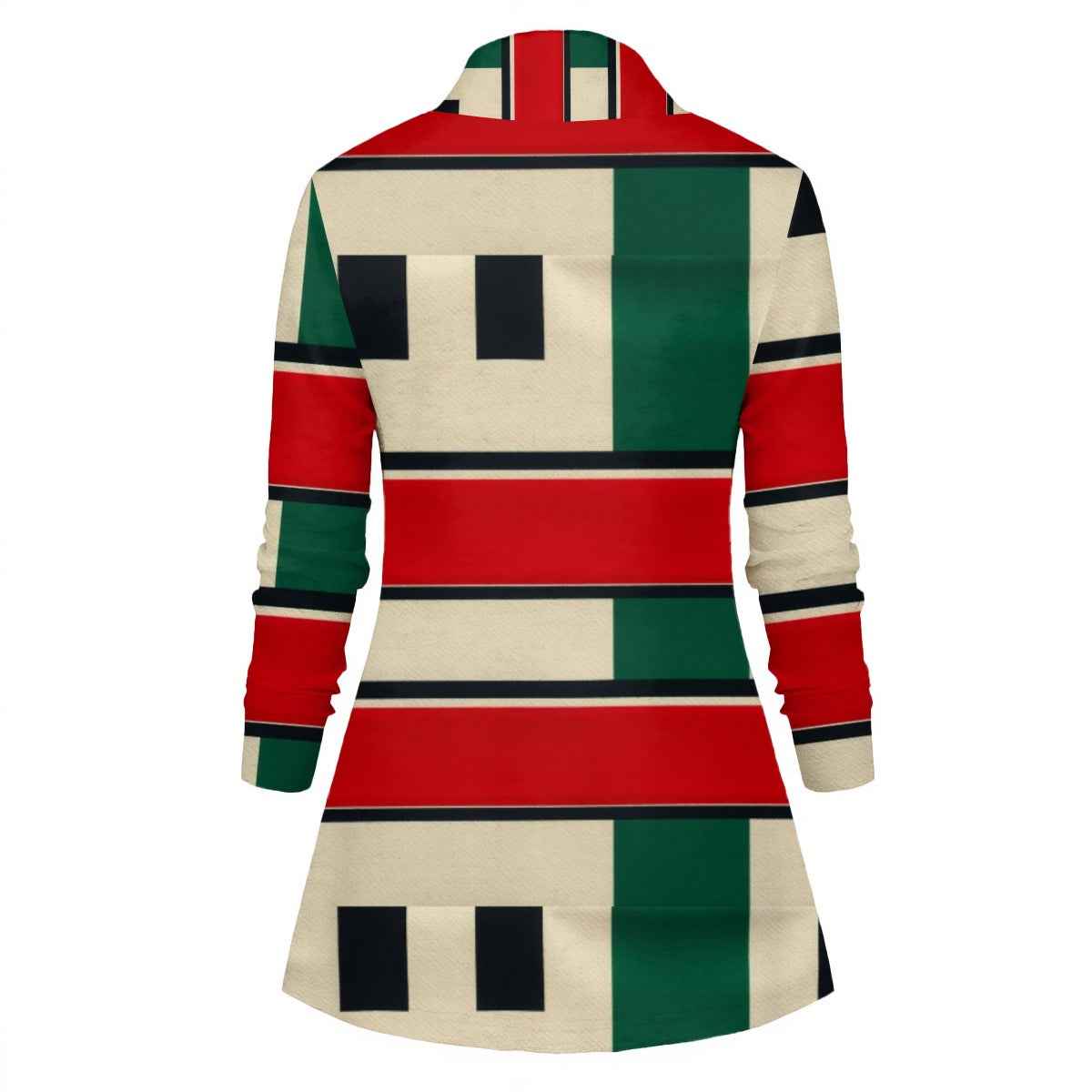 MUNSIEUR All-Over Print Women's Draped Long Sleeve Blouse New Arrivals