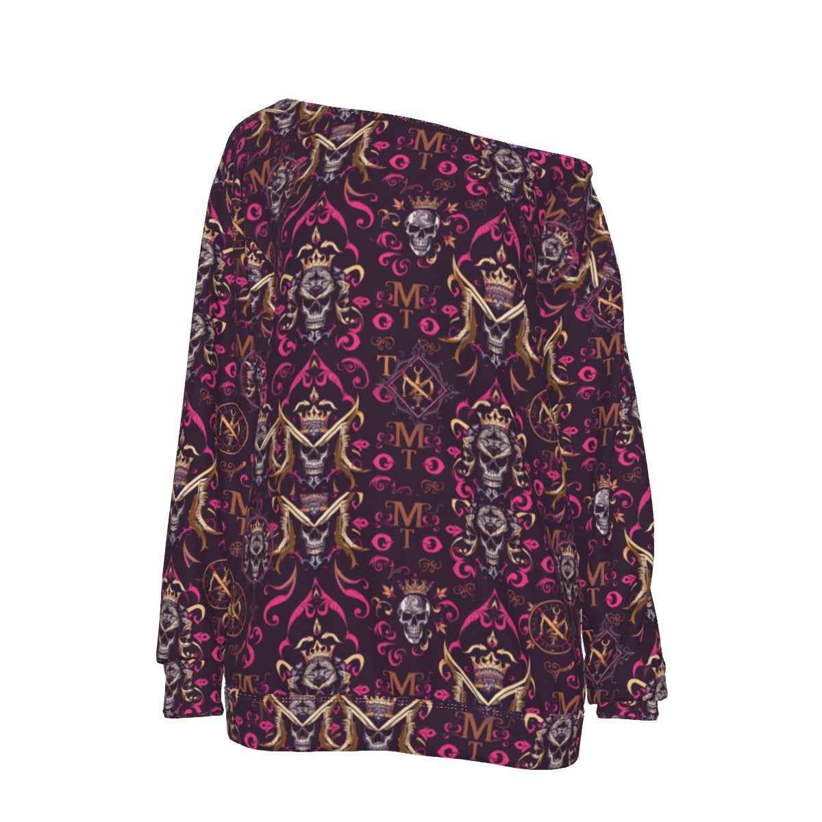 MUNSIEUR All-Over Print Women's Off-Shoulder Sweatshirt