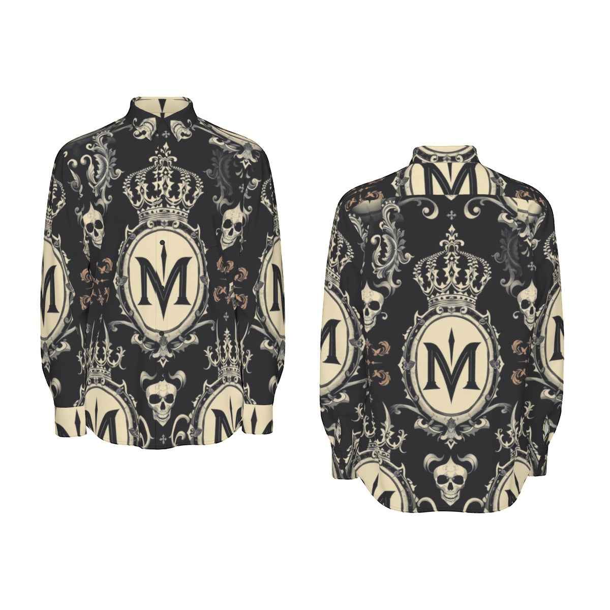 All-Over Print Men's Long Sleeve Shirt | 115GSM Cotton poplin