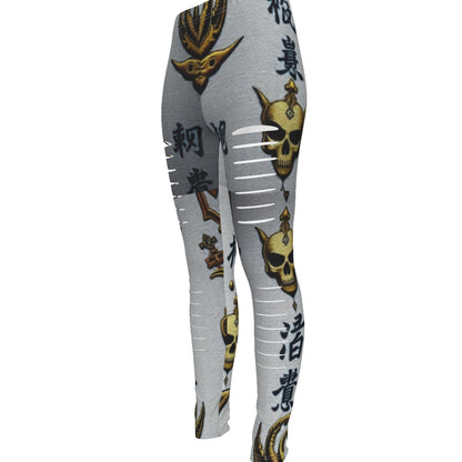MUNSIEUR All-Over Print Women's Ripped Leggings