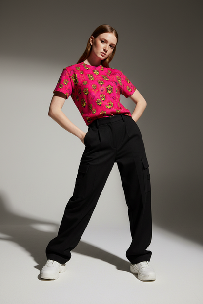 MUNSIEUR All-Over Print Women's Round Neck T-Shirt New Arrivals