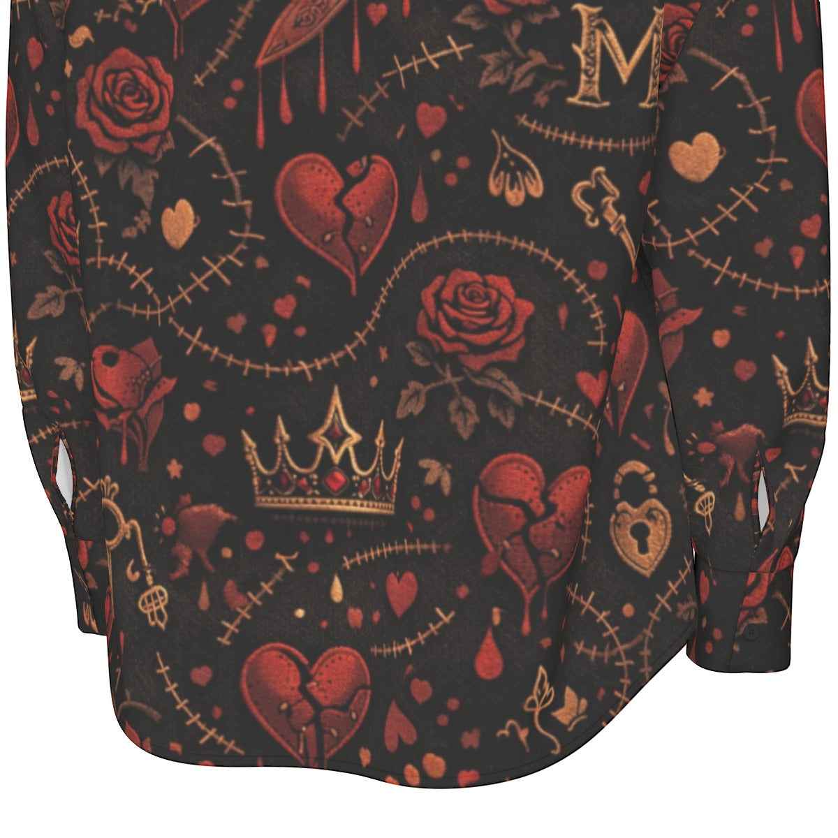 All-Over Print Men's Long Sleeve Shirt | 115GSM Cotton poplin