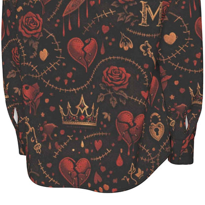 All-Over Print Men's Long Sleeve Shirt | 115GSM Cotton poplin