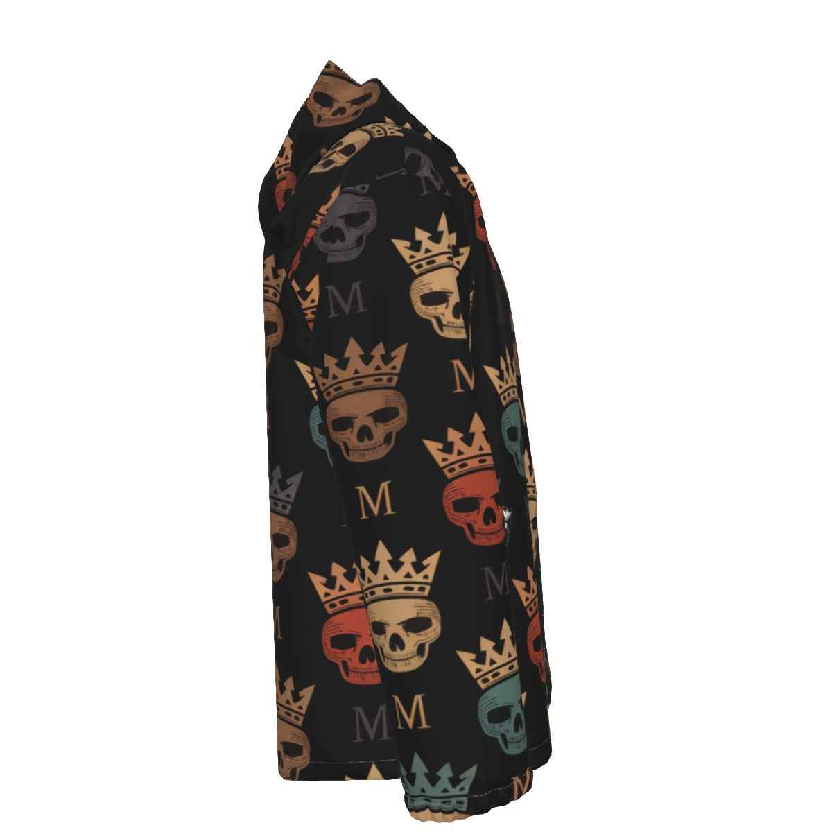 All-Over Print Men's Hooded Zipper Windbreakers Coat