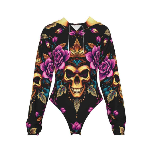 MUNSIEUR All-Over Print Women's Raglan Sleeve with Lining Bodysuit