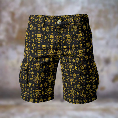Munsieur Men's Cargo Shorts - Durable Denim-Like Fabric, Relaxed Fit