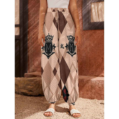 All-Over Print Women's Carrot Pants with Pockets