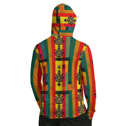 Hoodie with Face Cover and Thumb Holes Juneteenth Collection