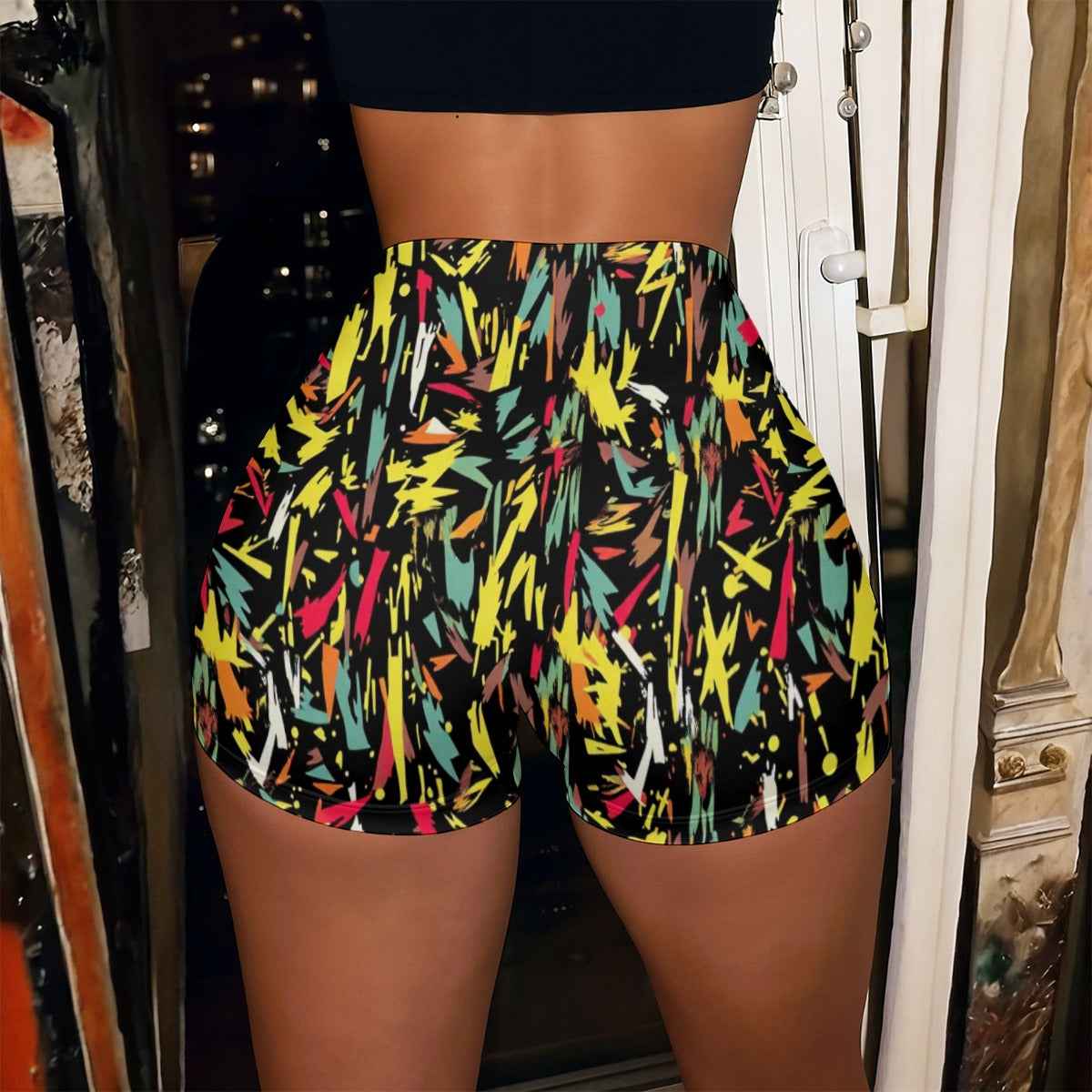 All-Over Print Women’s High-Stretch Shorts