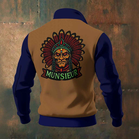 All-Over Print Men's Thick Knit Fleece Jacket