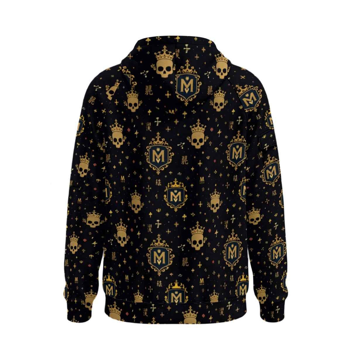 All-Over Print Men’s Fleece Half-Zip Hoodie With Arm Pockets