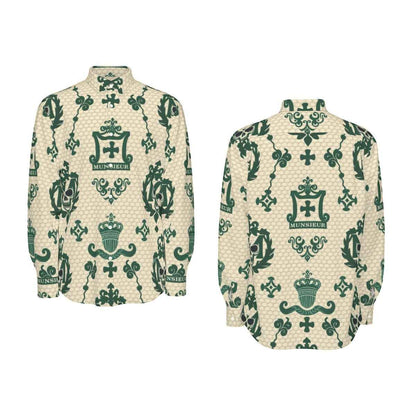 All-Over Print Men's Long Sleeve Shirt | 115GSM Cotton poplin