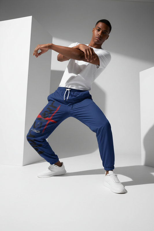 Men's Blue Joggers - Signature for Casual Wear