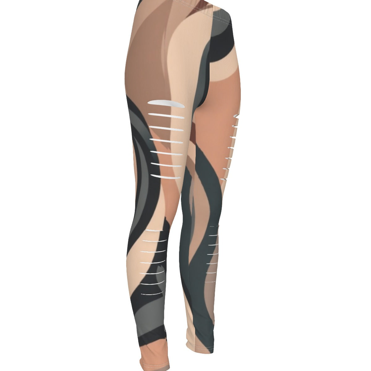 MUNSIEUR All-Over Print Women's Ripped Leggings