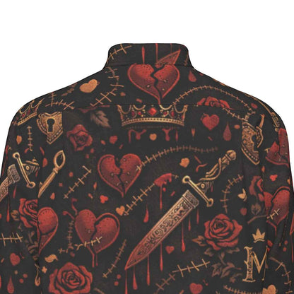 All-Over Print Men's Long Sleeve Shirt | 115GSM Cotton poplin