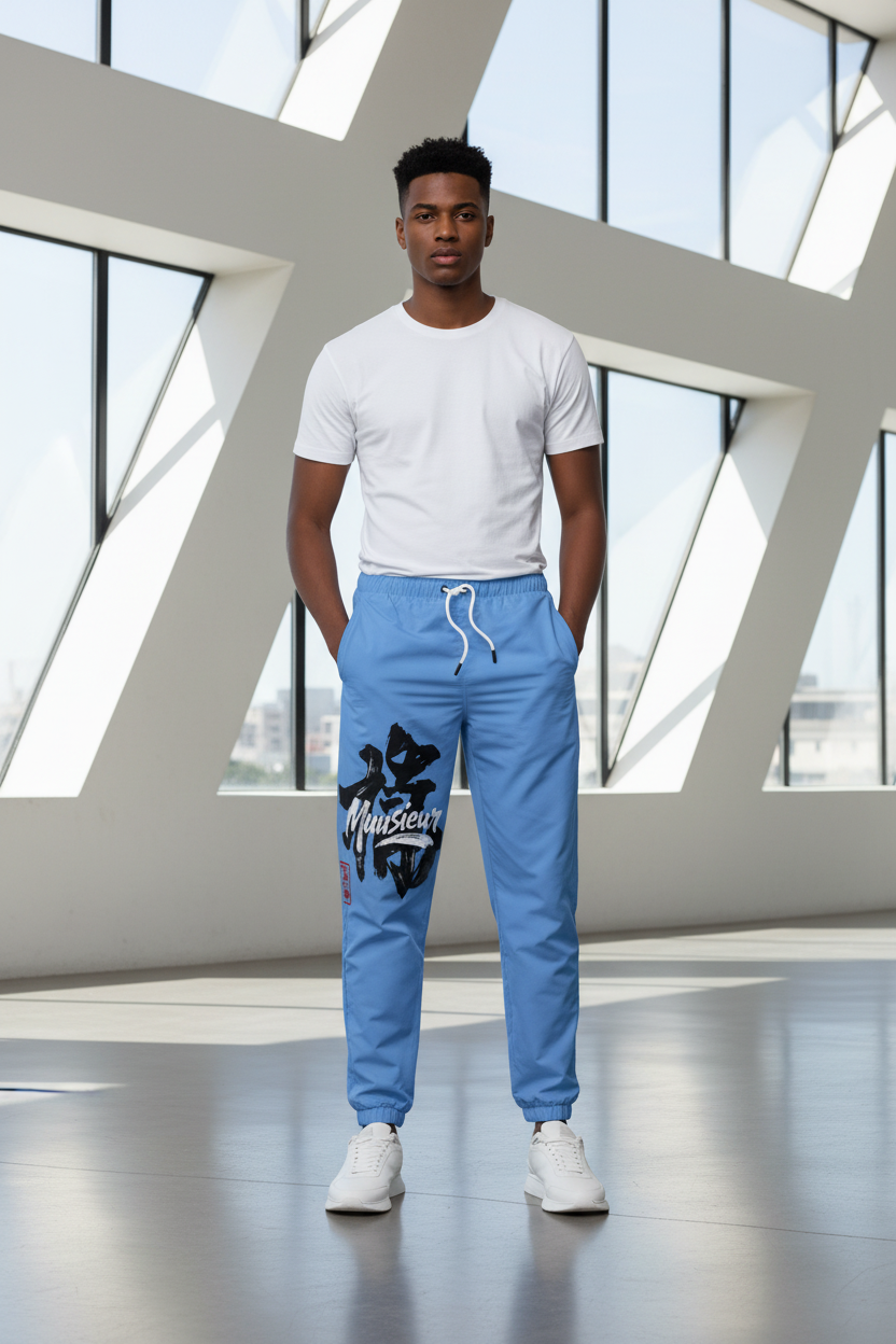 Men's - All-Over Print Joggers with Elastic Waist