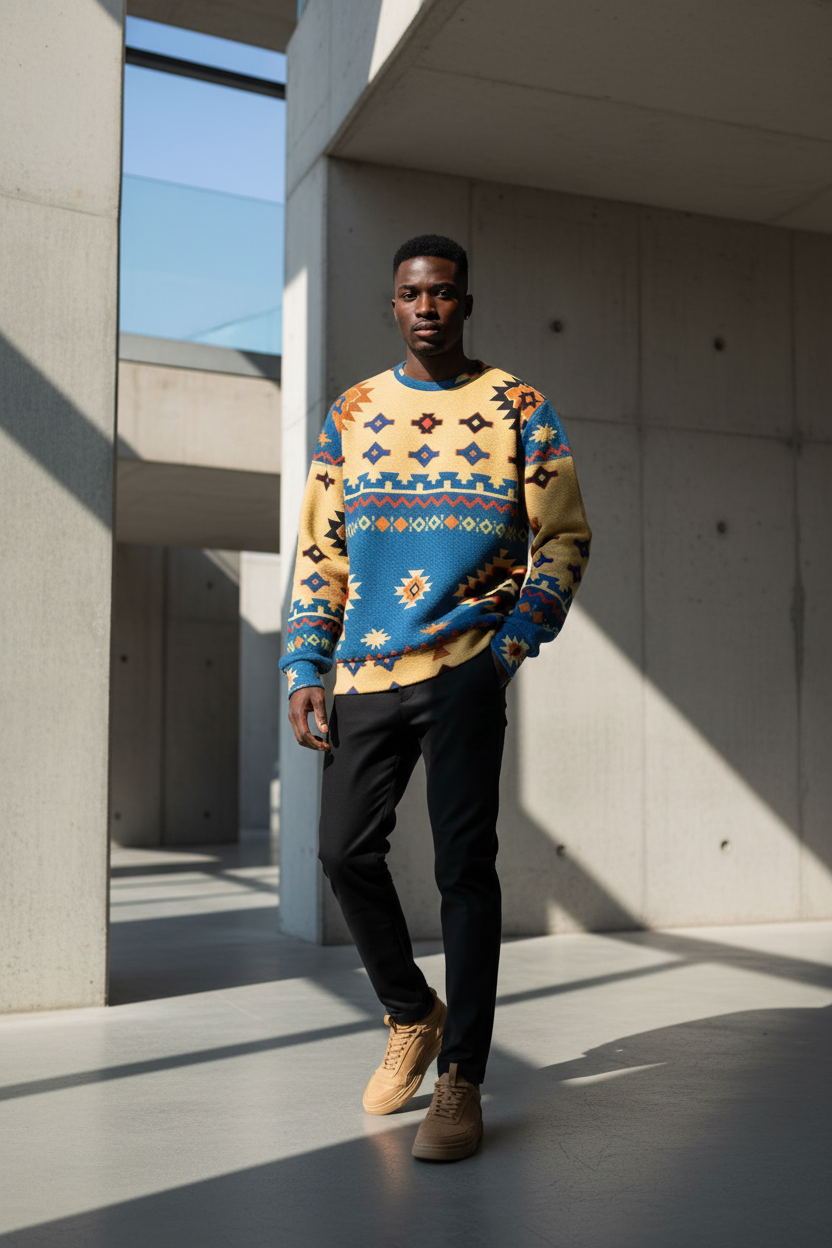 Men's All-Over Print Hoodie - Graphic Pullover | MUNSIEUR