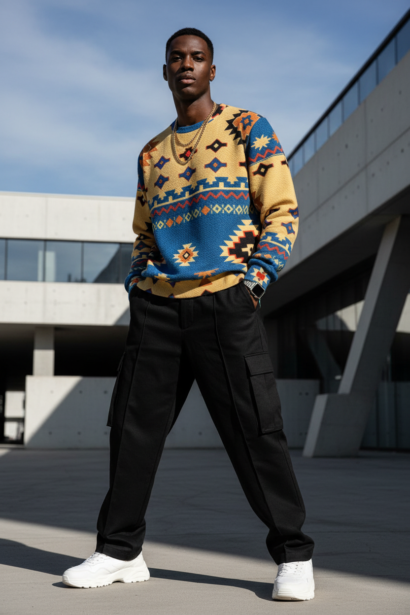 Men's All-Over Print Hoodie - Graphic Pullover | MUNSIEUR