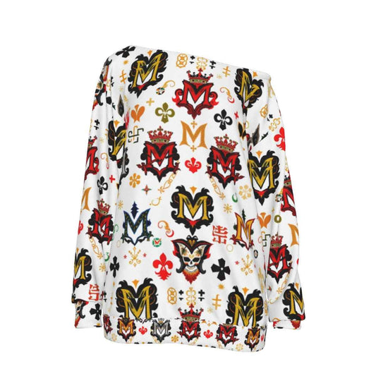 All-Over Print Women's Off-Shoulder Sweatshirt