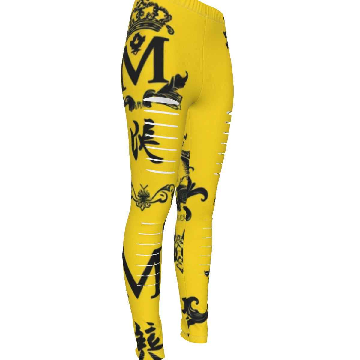MUNSIEUR All-Over Print Women's Ripped Leggings New Arrivals