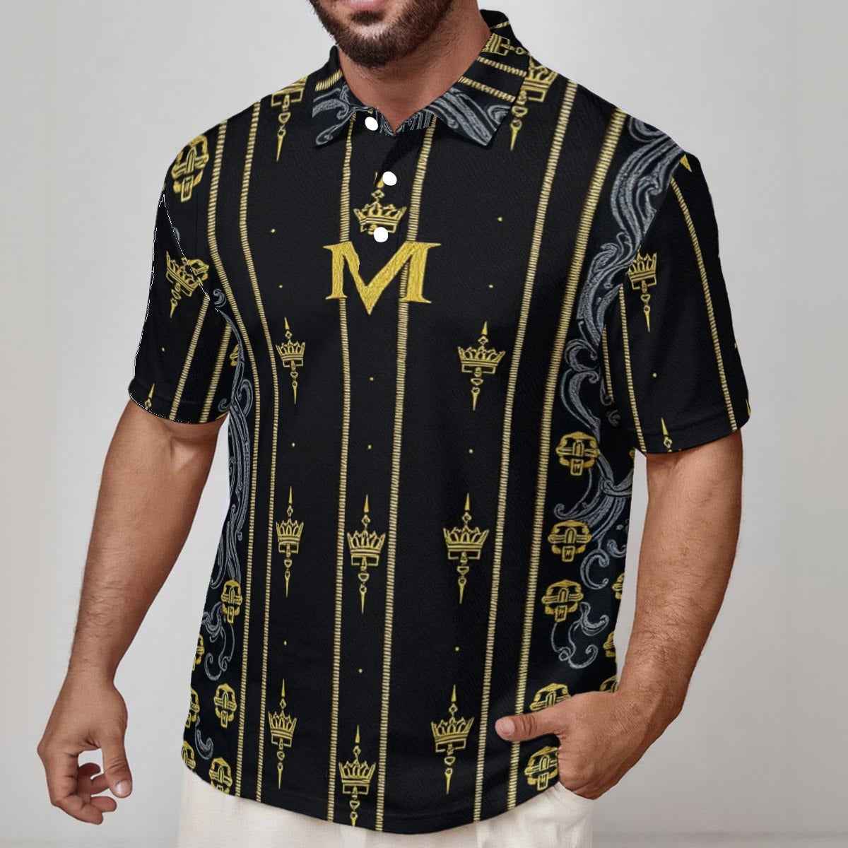 All-Over Print Men's Polo Shirt