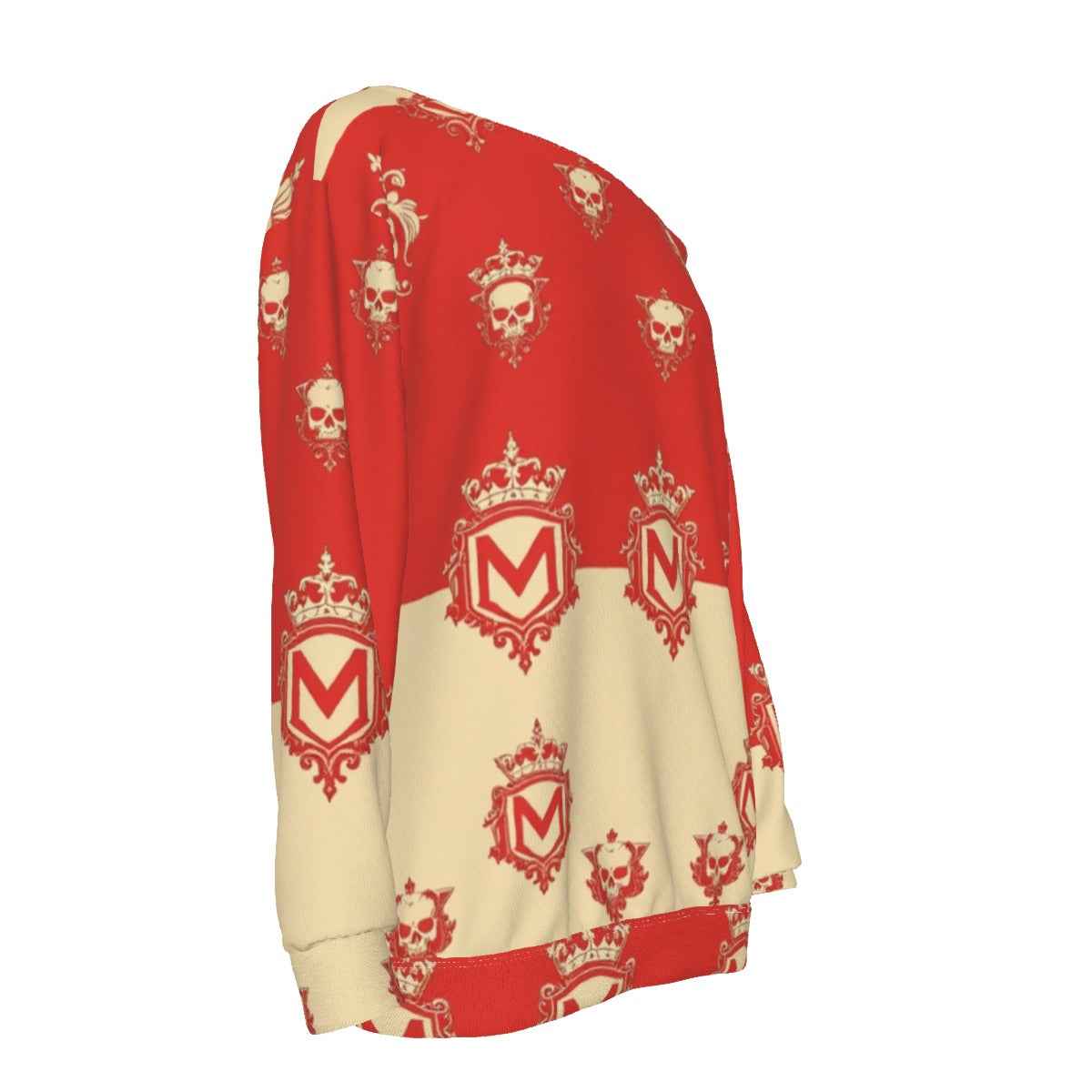 All-Over Print Women's Off-Shoulder Sweatshirt