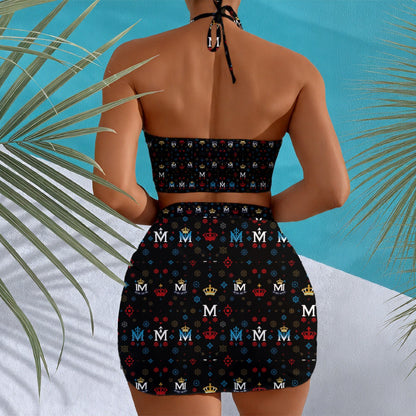 Munsieur All-Over Print Women's Halter Neck swimming Suit