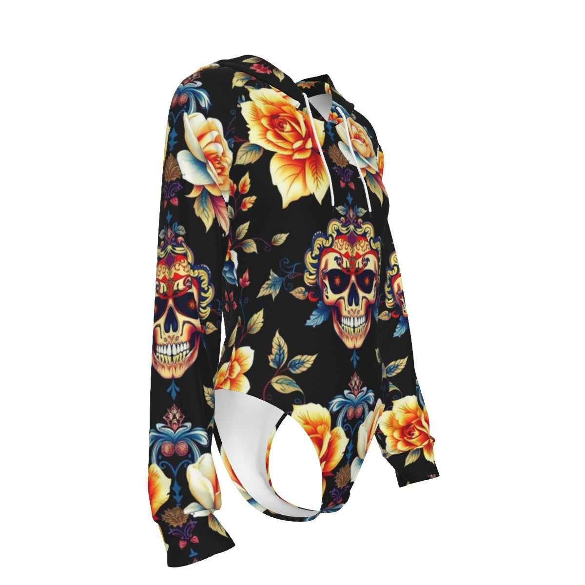 MUNSIEUR All-Over Print Women's Raglan Sleeve with Lining Bodysuit