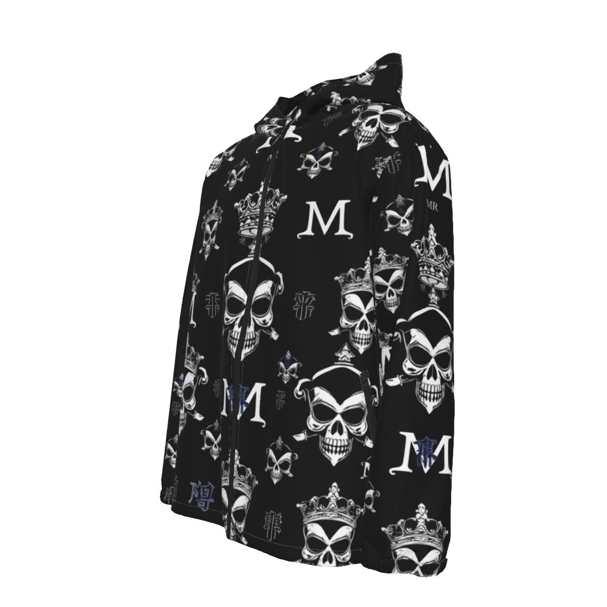 All-Over Print Men's Windbreaker Coat w Zipper
