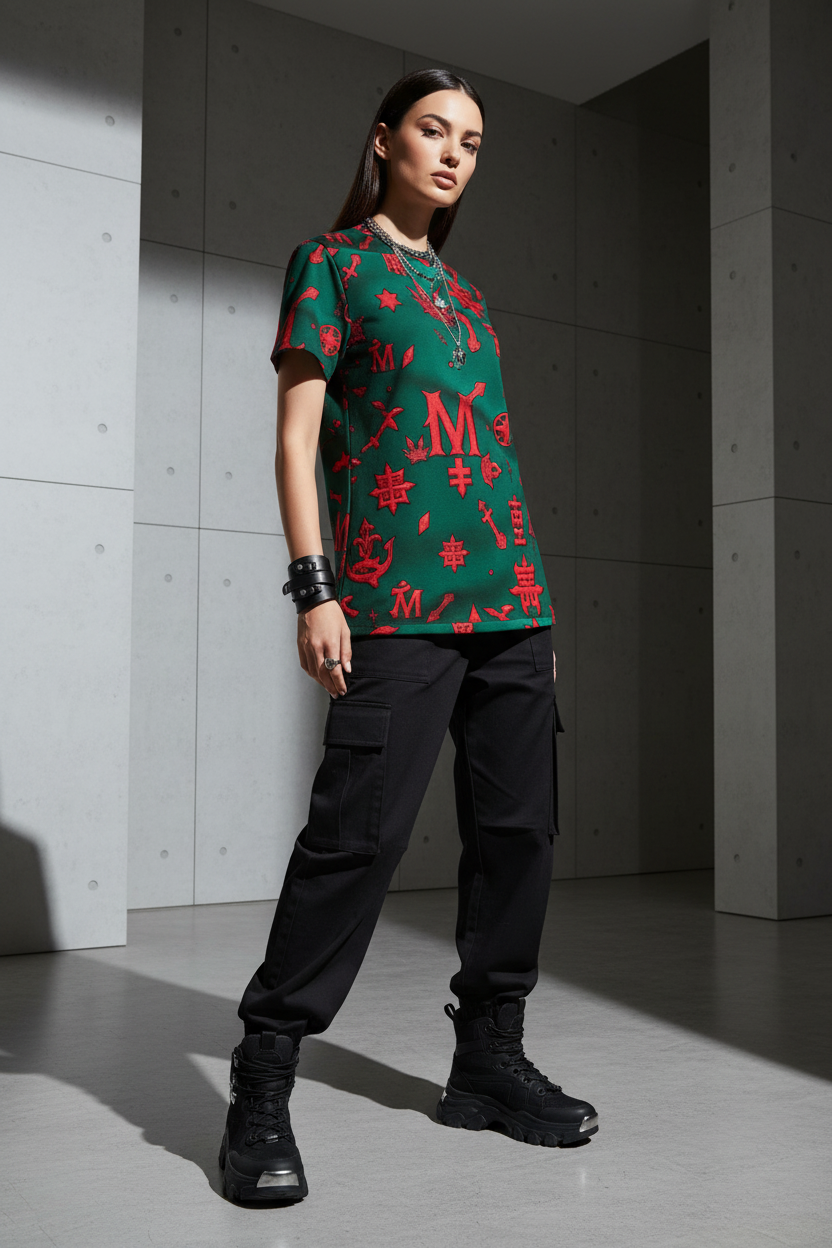MUNSIEUR All-Over Print Women's Round Neck T-Shirt