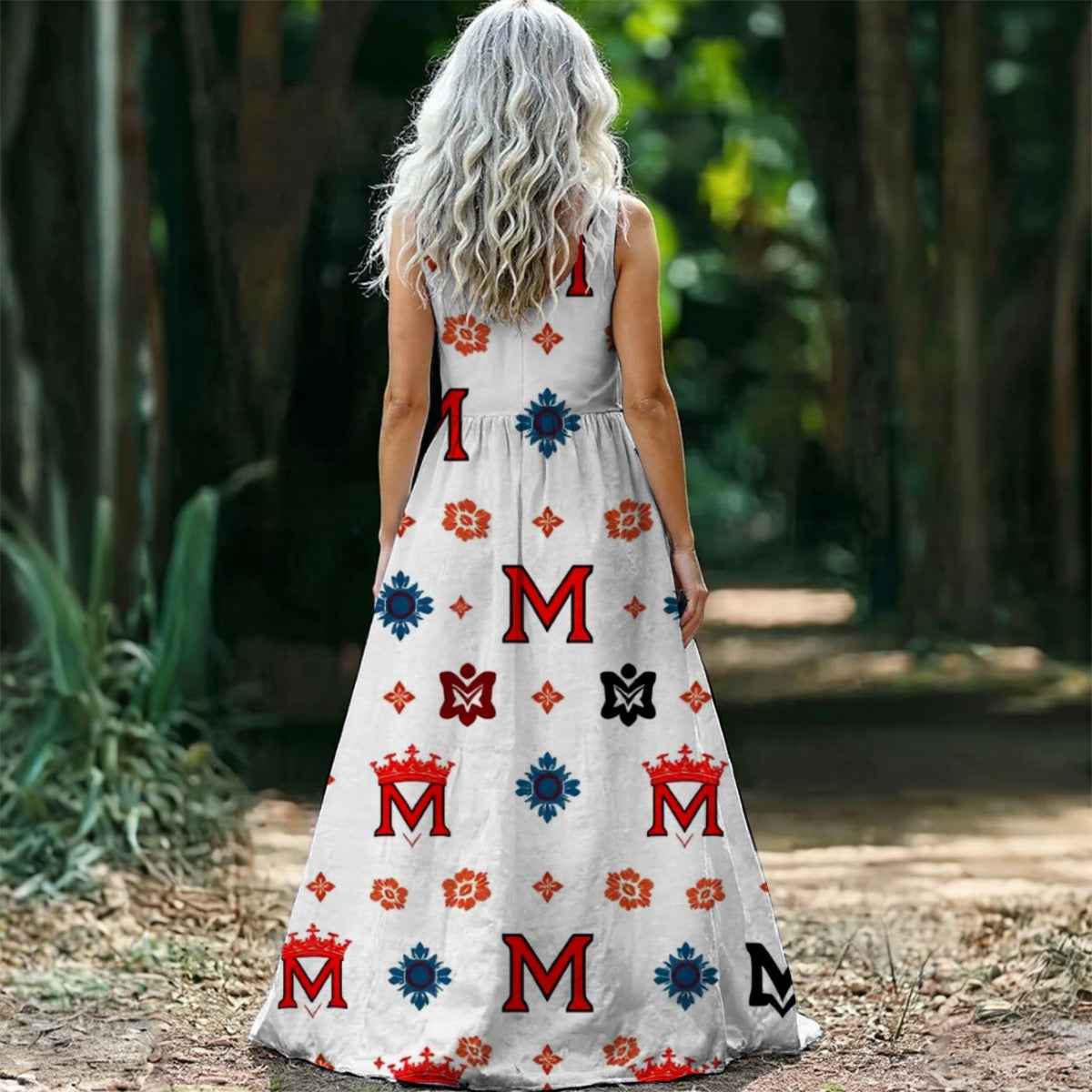 All-Over Print Women’s Sleeveless Maxi Dress
