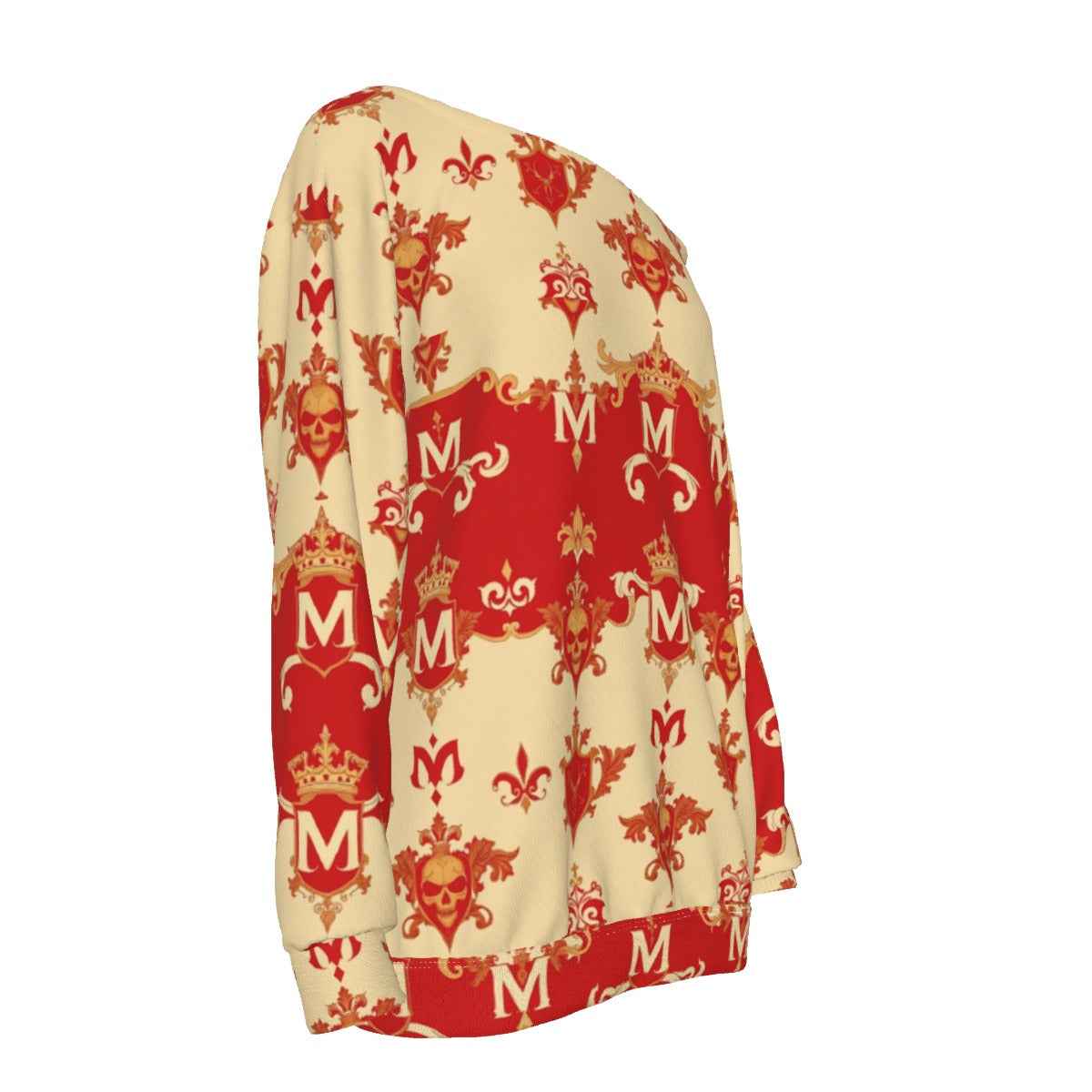 All-Over Print Women's Off-Shoulder Sweatshirt