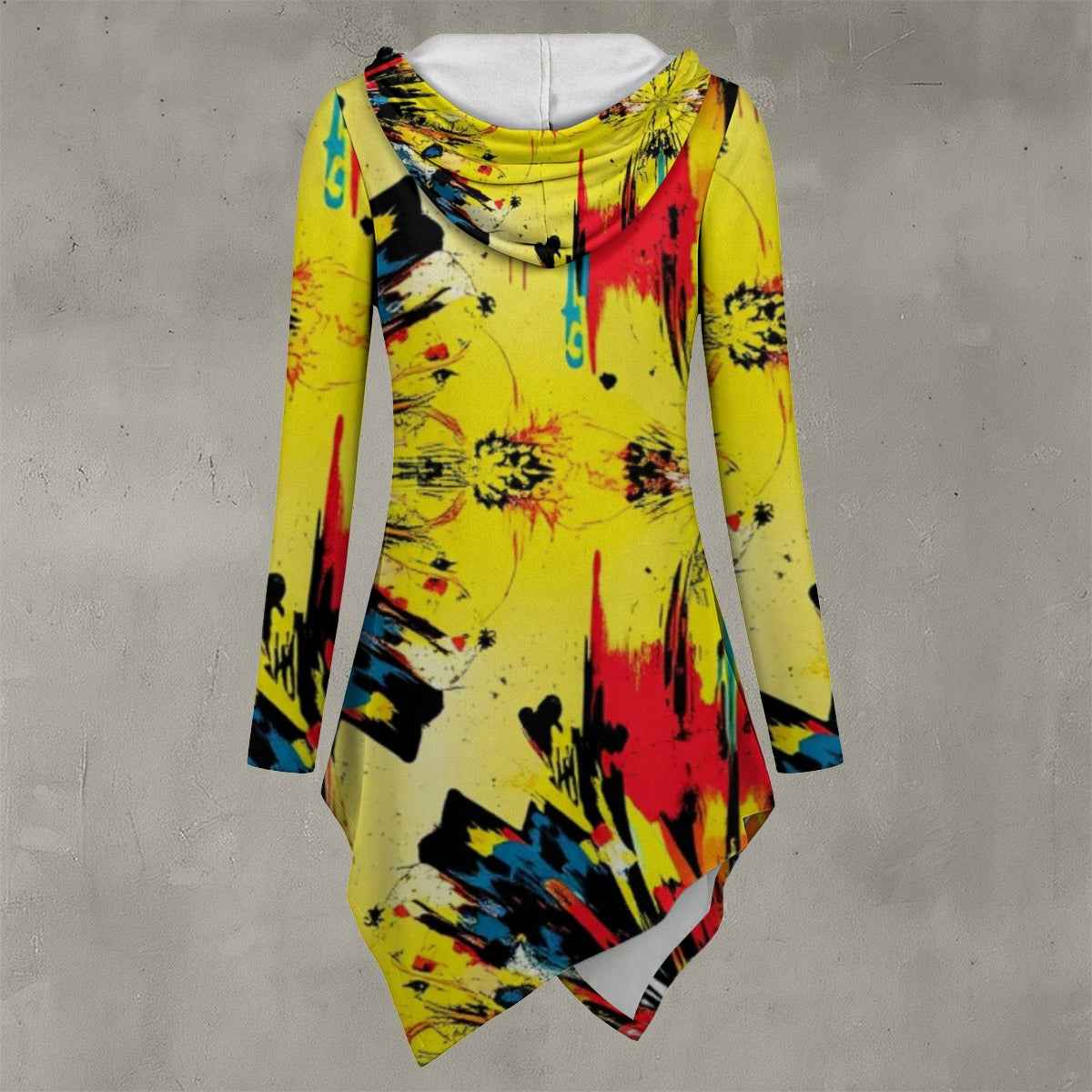 All-Over Print Women's Asymmetric Hem Hoodie