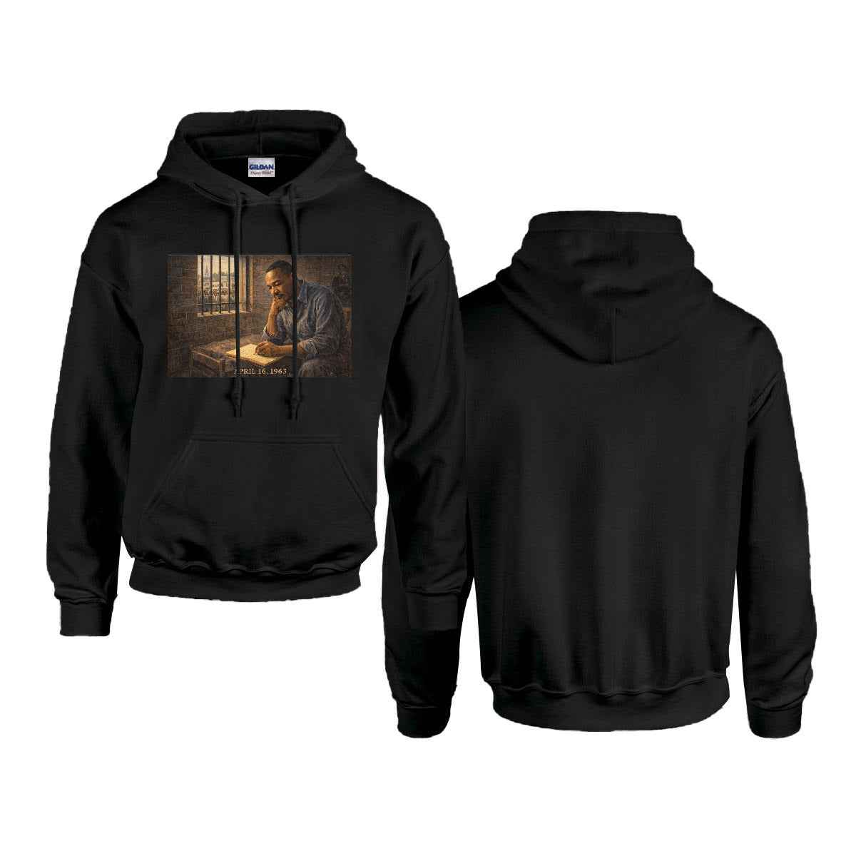 Men's Hoodie Printed in USA |Gildan 18500  Double DTF
