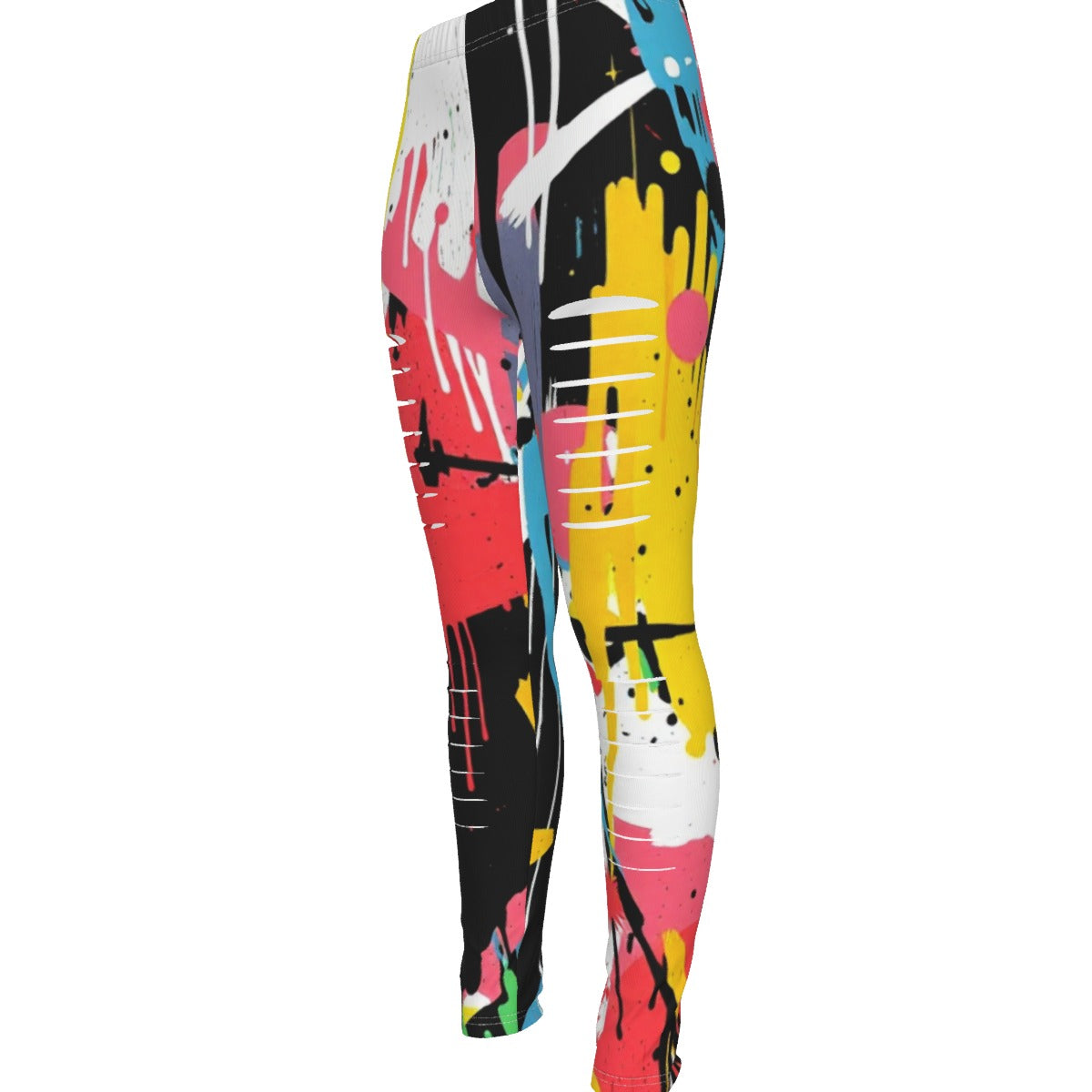 MUNSIEUR All-Over Print Women's Ripped Leggings